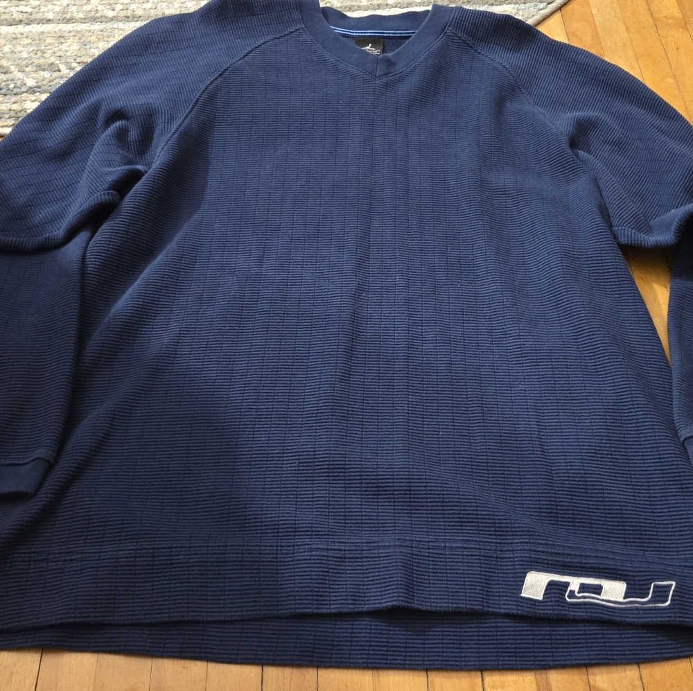 Jordan Long Sleeved V Neck Shirt Blue Mens Size Large NWOT